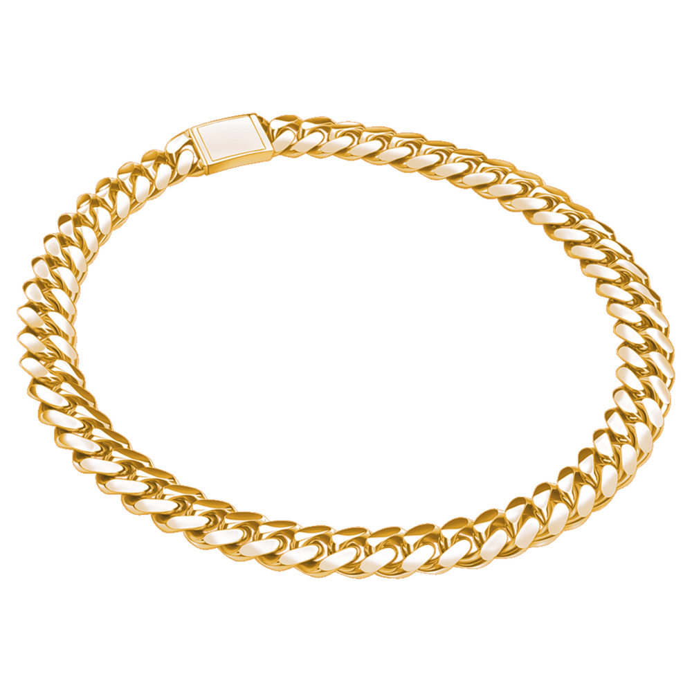 Emil Kraus Cuban Link Panzerkette oval diamantiert, 14mm Emil Kraus Cuban Link Panzerkette oval diamantiert, 14mm