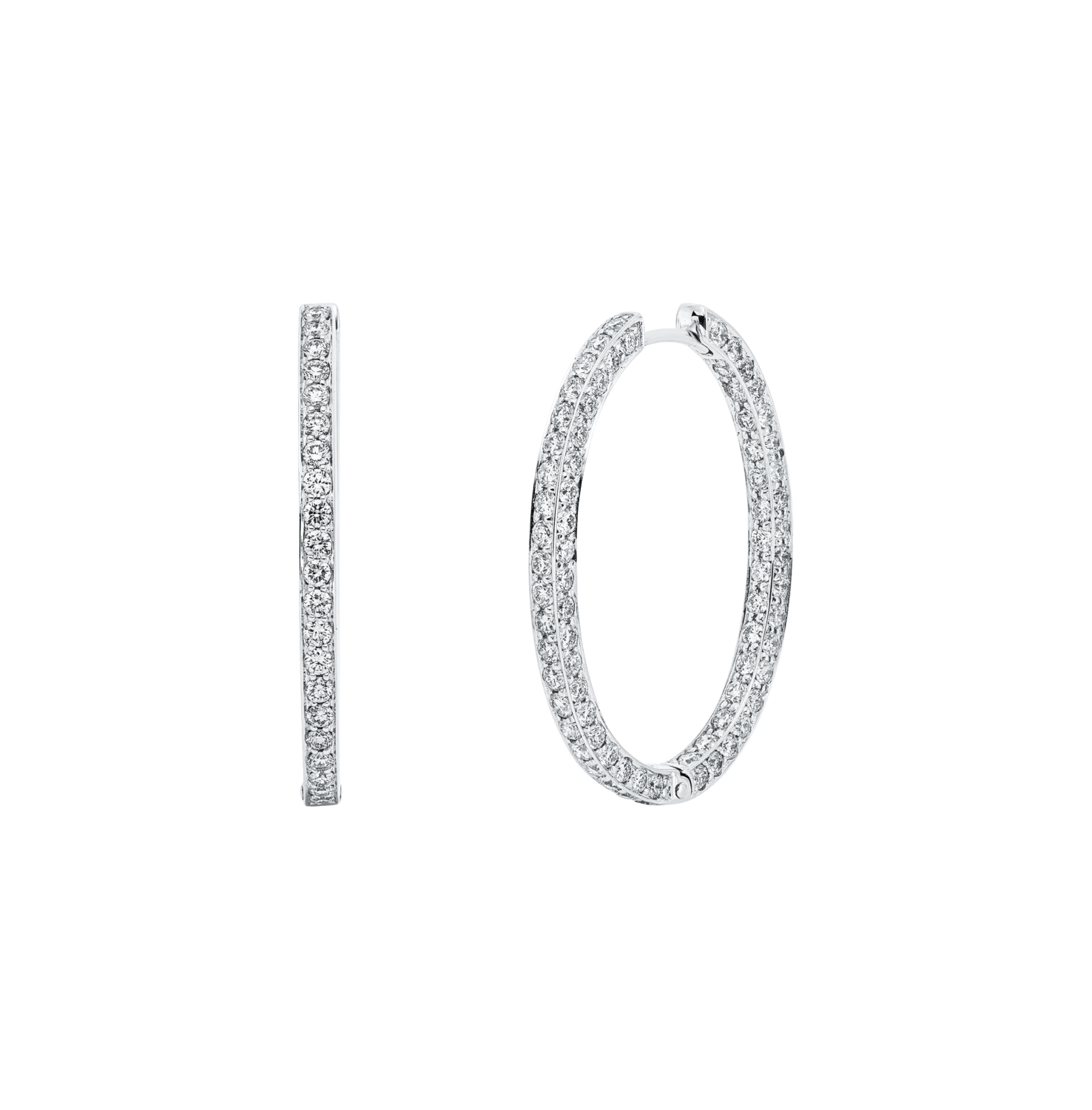 Brogle Selection diamond hoop earrings Brogle Selection diamond hoop earrings