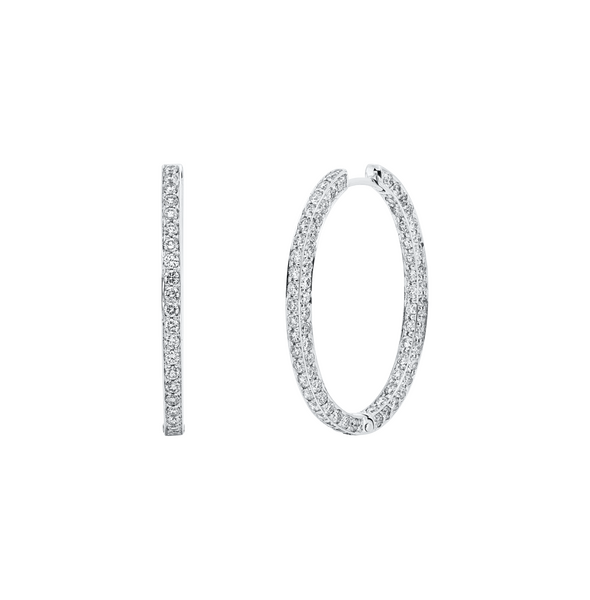 Brogle Selection diamond hoop earrings Brogle Selection diamond hoop earrings