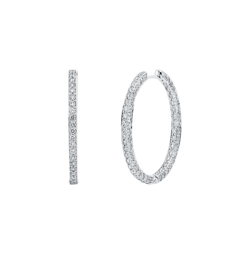 Brogle Selection diamond hoop earrings Brogle Selection diamond hoop earrings