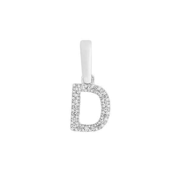 Brogle Classic letter pendant D with diamonds Brogle Classic letter pendant D with diamonds