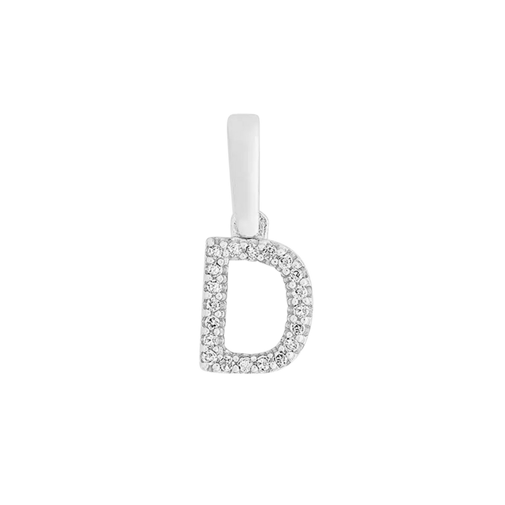 Brogle Classic letter pendant D with diamonds Brogle Classic letter pendant D with diamonds