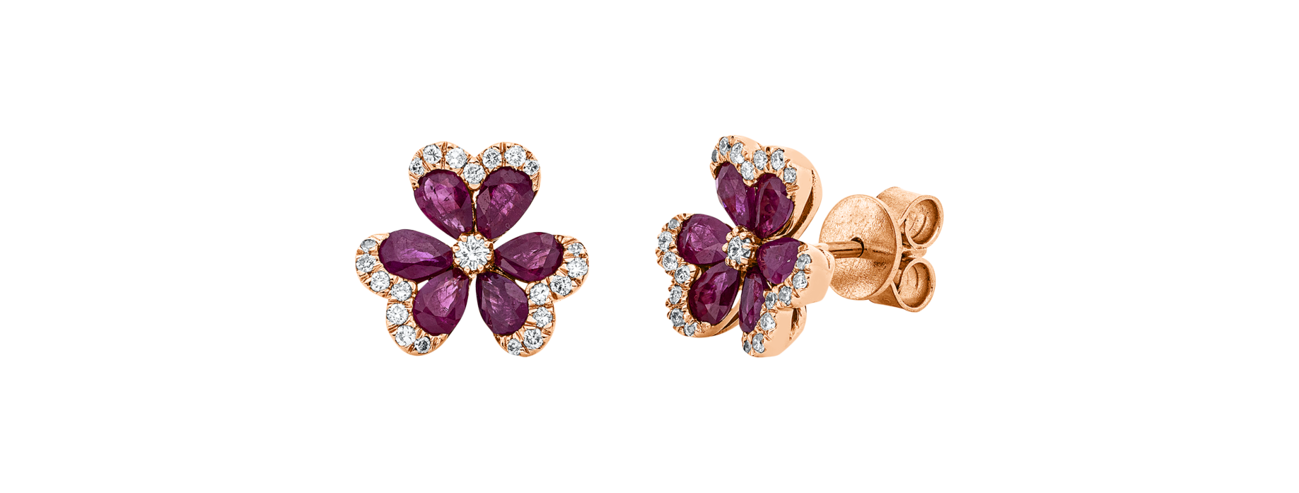 Brogle Classic ruby stud earrings