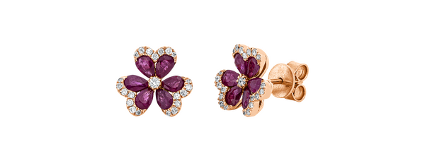 Brogle Classic ruby stud earrings