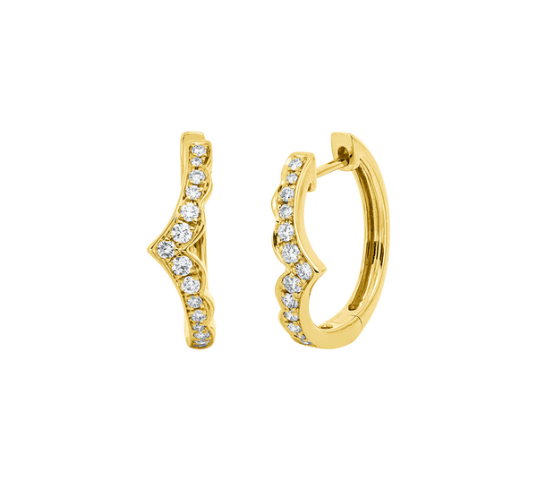 Brogle Classic diamond hoop earrings