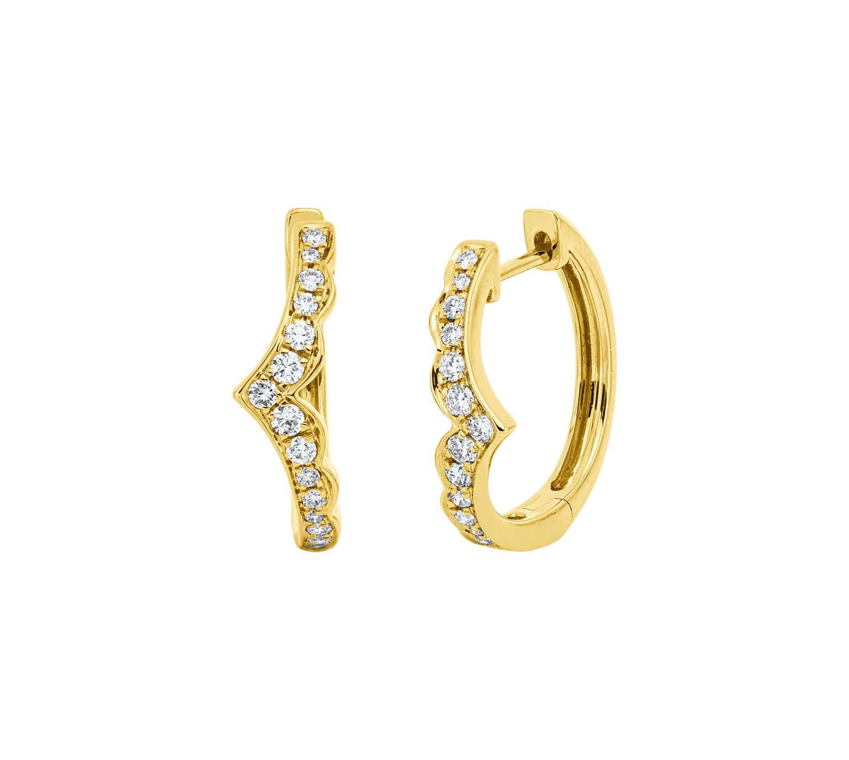 Brogle Classic diamond hoop earrings Brogle Classic diamond hoop earrings