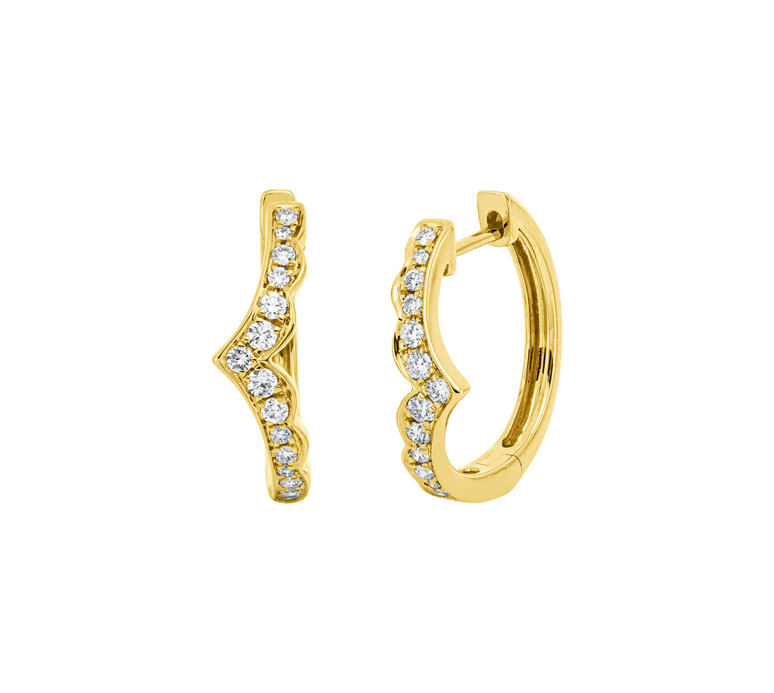 Brogle Classic diamond hoop earrings Brogle Classic diamond hoop earrings
