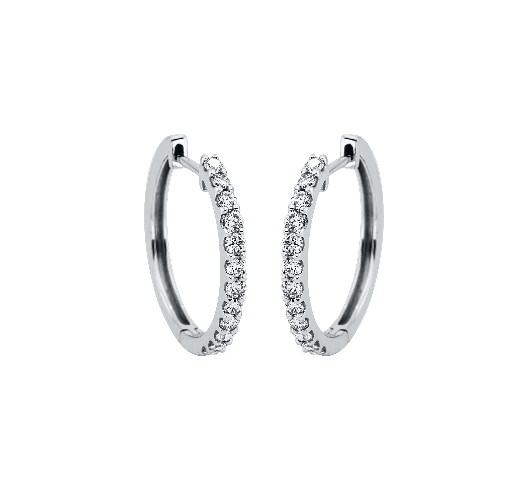 Brogle Classic diamond hoop earrings Brogle Classic diamond hoop earrings