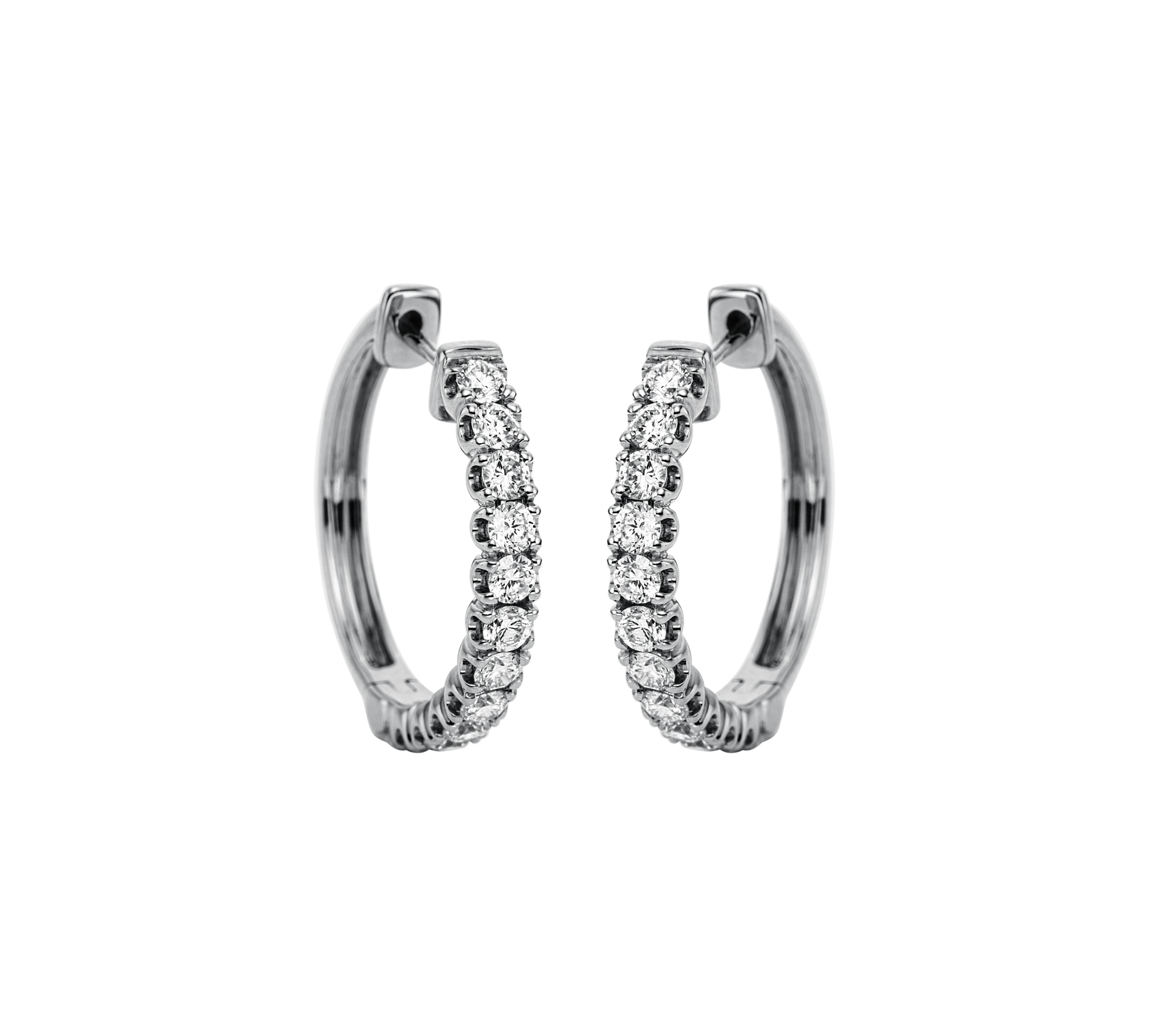 Brogle Selection diamond hoop earrings Brogle Selection diamond hoop earrings