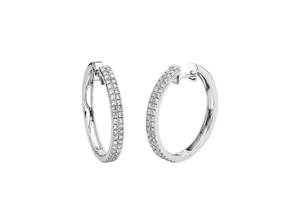 Brogle Classic diamond hoop earrings