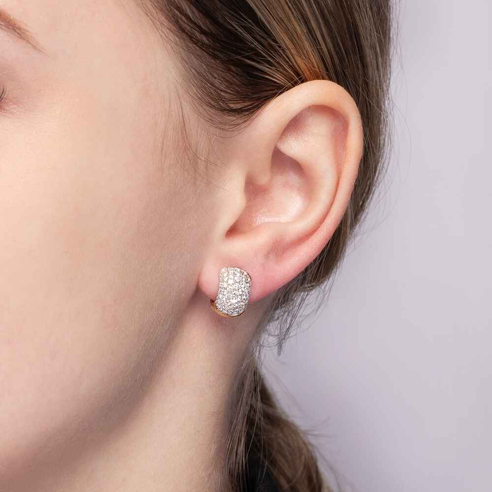 Brogle Selection diamond hoop earrings