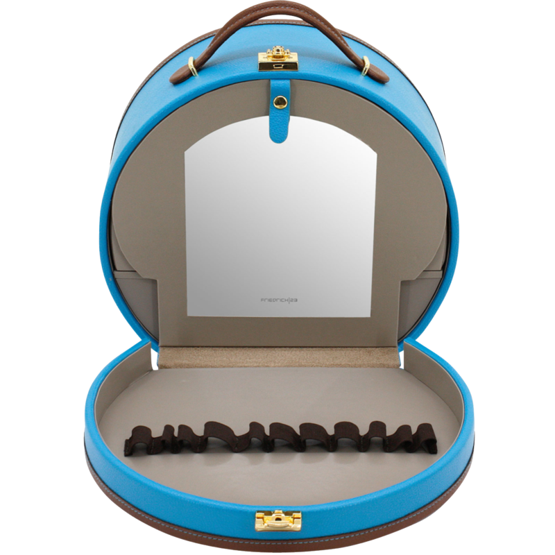 Friedrich Cosmetic Jewelry Case Ascot - La lumière bleue/Brown Friedrich Cosmetic Jewelry Case Ascot - La lumière bleue/Brown