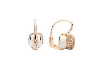 POC2501 O6000 DBR00 030 Pomellato earrings nudo petit white gold 18kt rose gold 18kt brown diamond a2ce8040734b16228