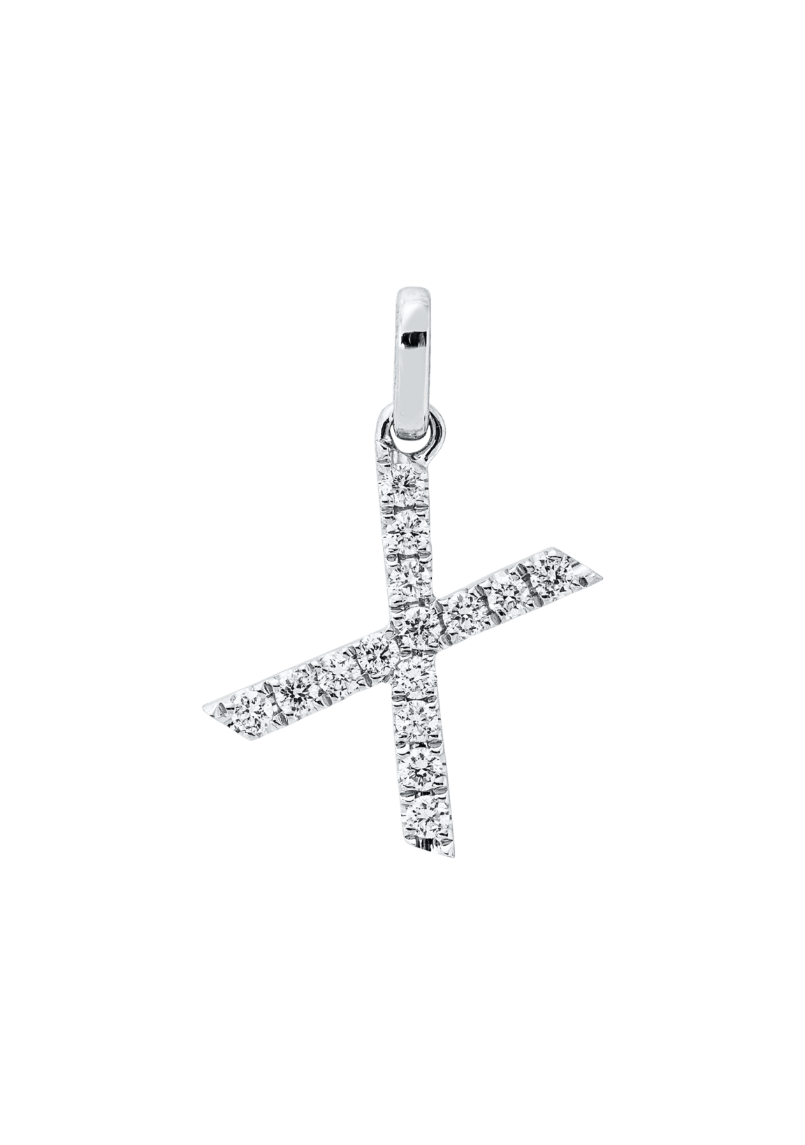 Brogle Classic letter pendant X with diamonds Brogle Classic letter pendant X with diamonds