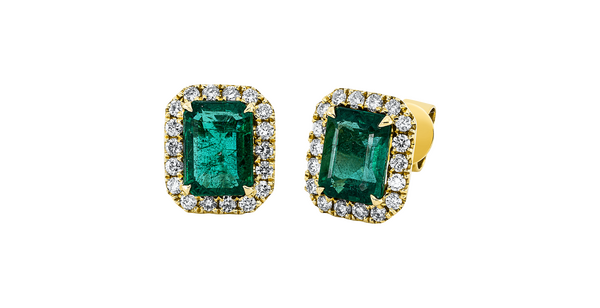 Brogle Selection emerald stud earrings