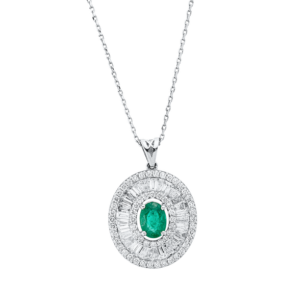 Brogle Selection Kette mit Smaragdanhänger