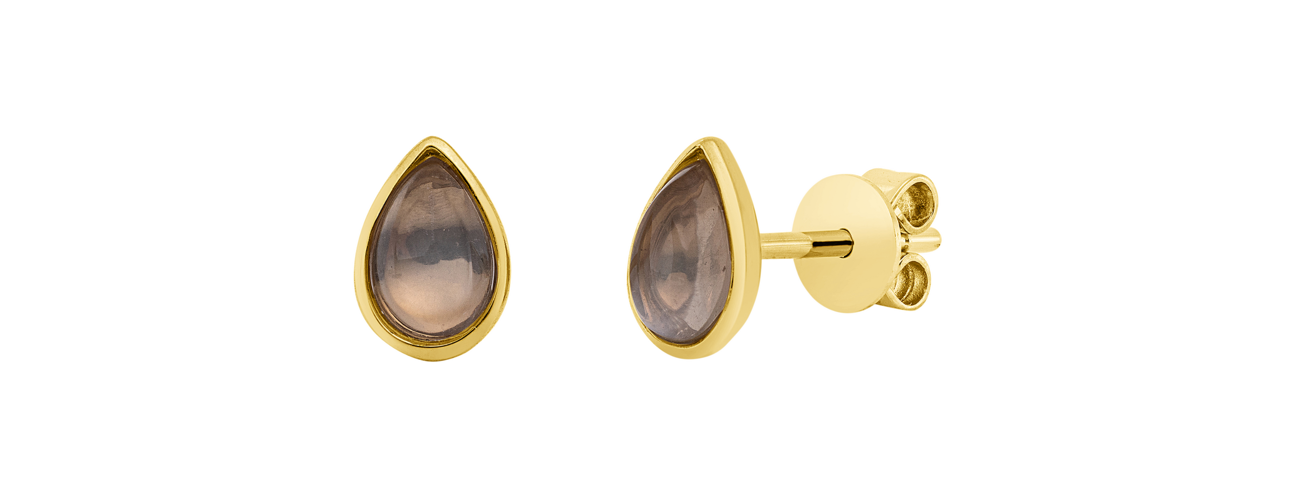 Brogle Classic moonstone stud earrings