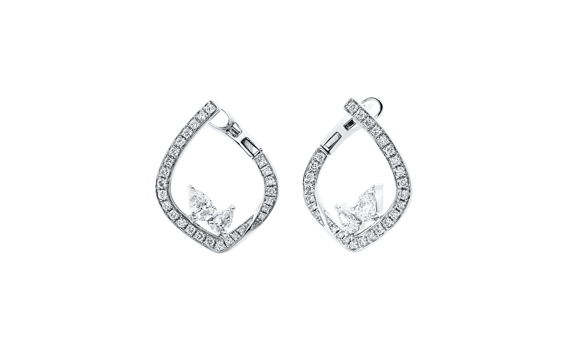 Brogle Classic diamond hoop earrings Brogle Classic diamond hoop earrings