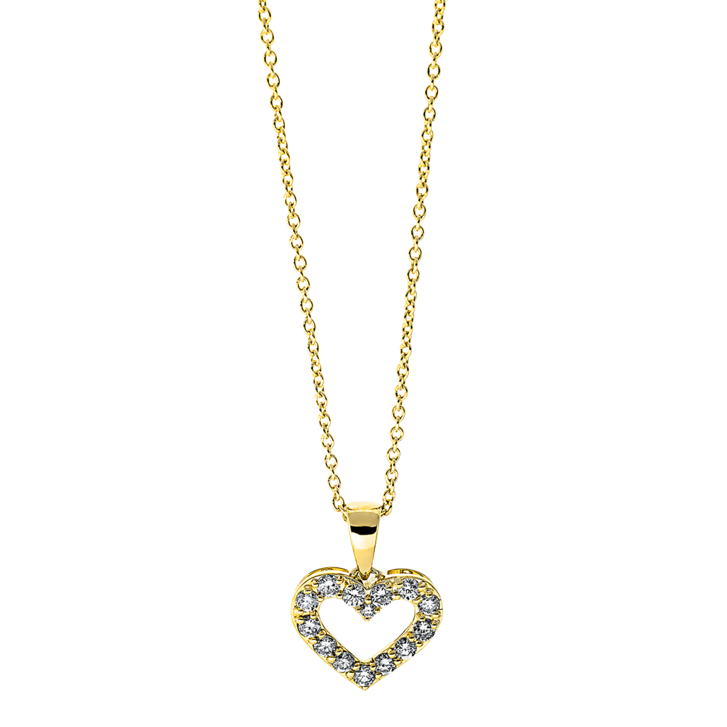 Brogle Classic necklace with diamond heart Brogle Classic necklace with diamond heart