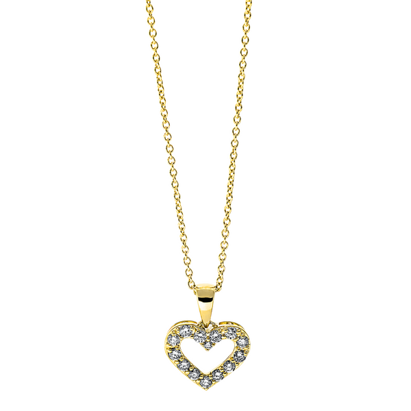 Brogle Classic necklace with diamond heart Brogle Classic necklace with diamond heart