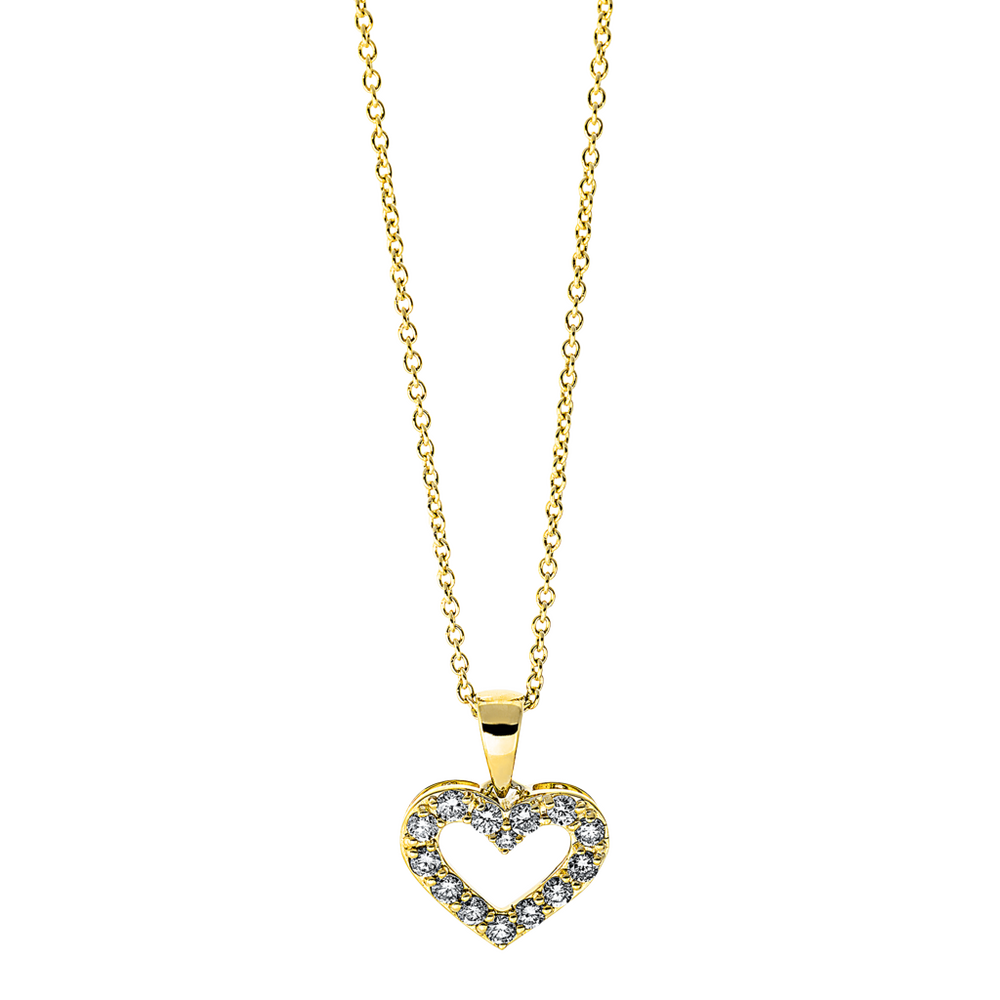 Brogle Classic necklace with diamond heart Brogle Classic necklace with diamond heart