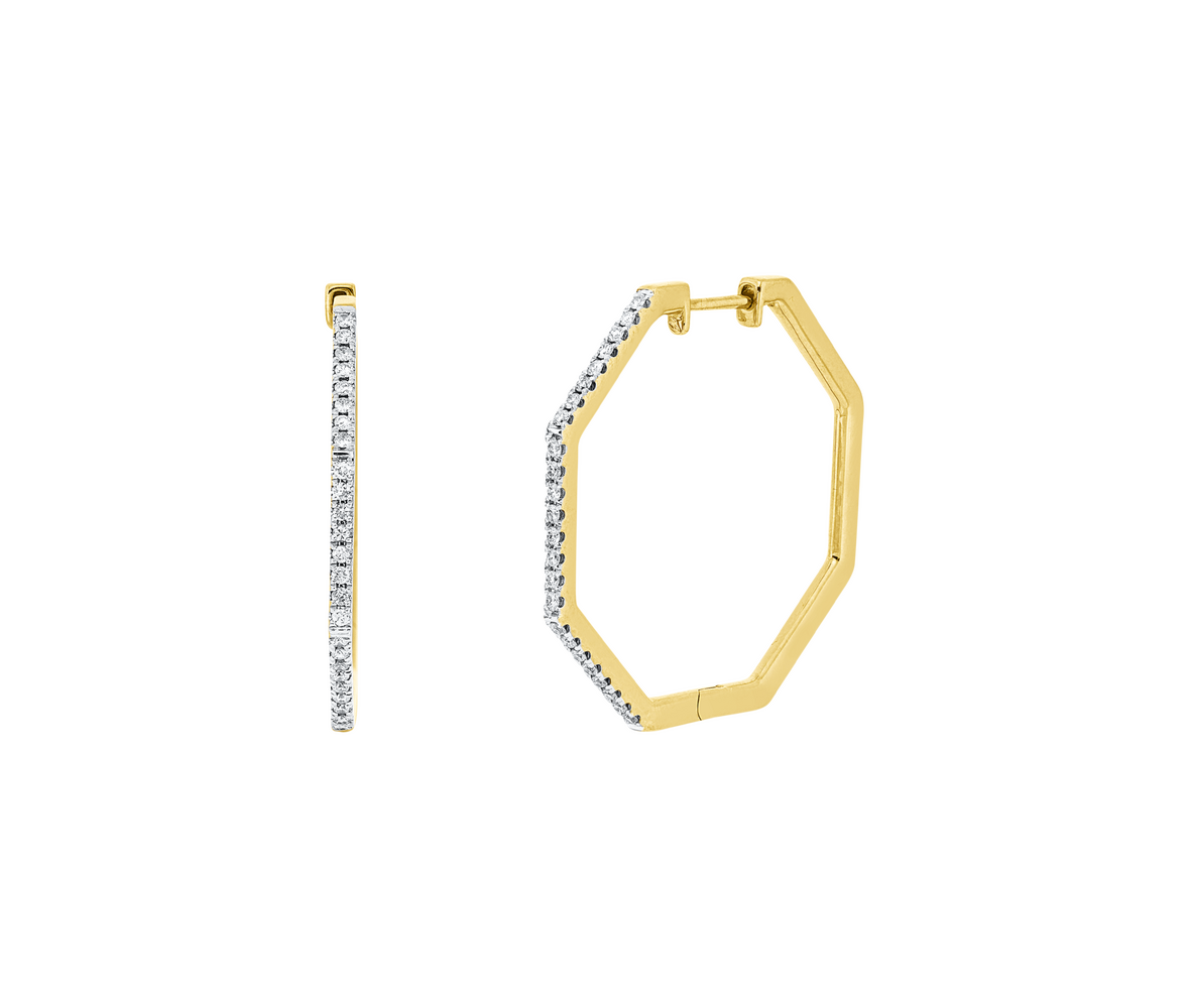 Brogle Classic Bicolor Diamantcreolen