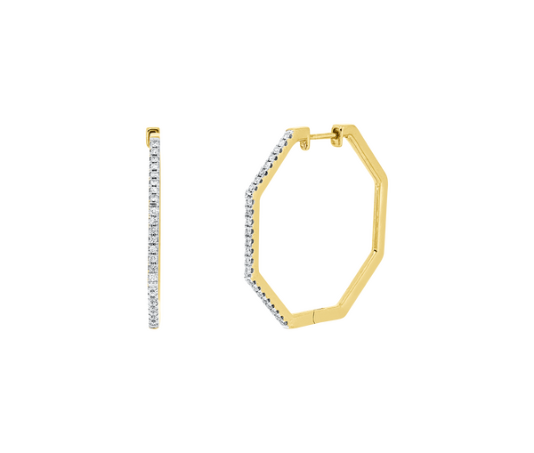 Brogle Classic Bicolor Diamantcreolen