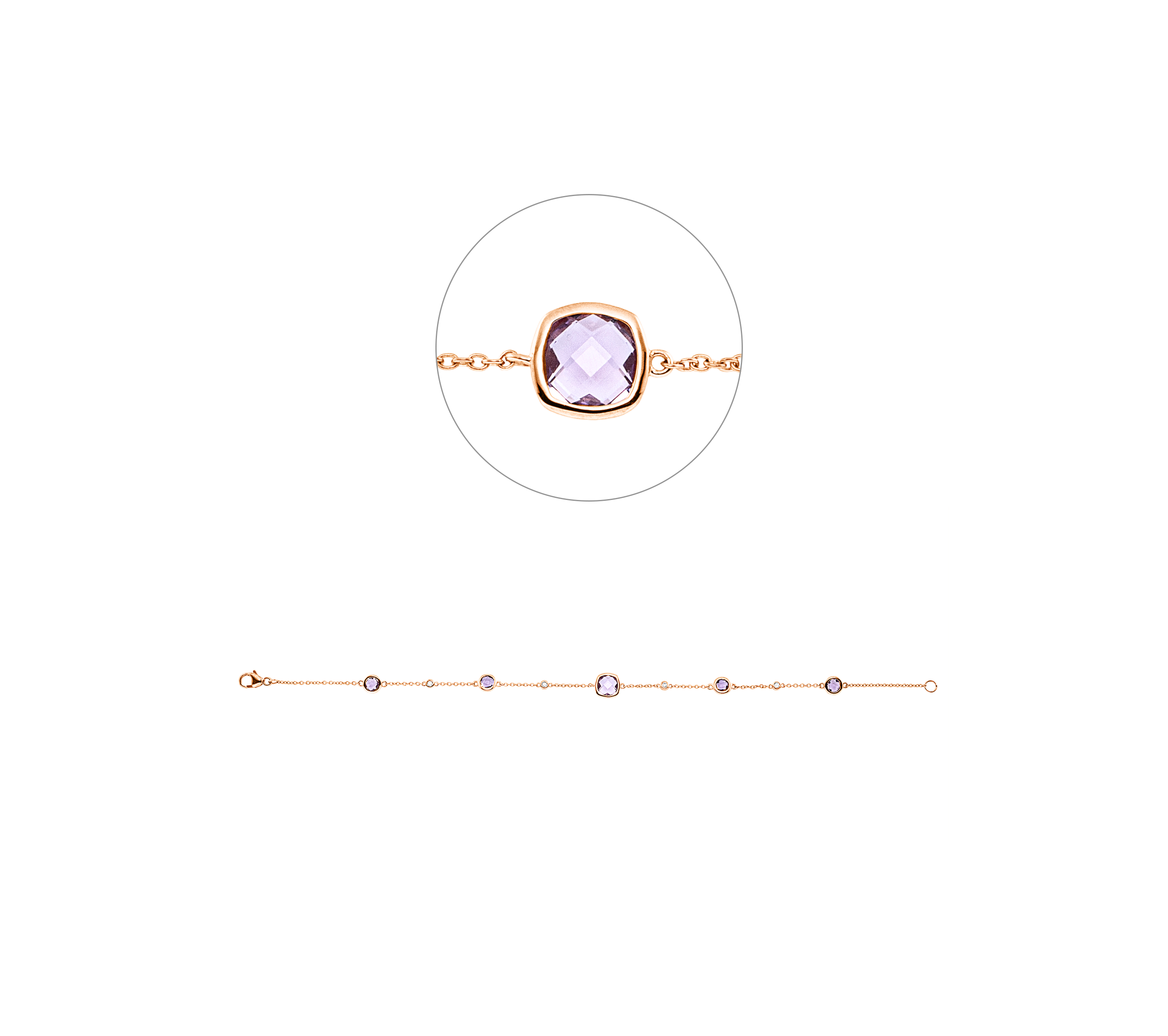 Brogle Classic Amethystarmband
