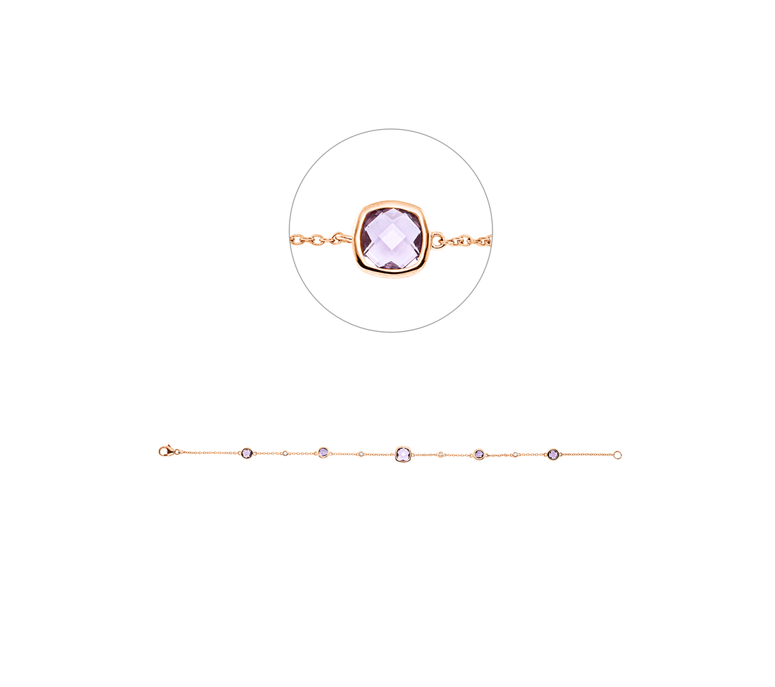 Brogle Classic Amethystarmband Brogle Classic Amethystarmband