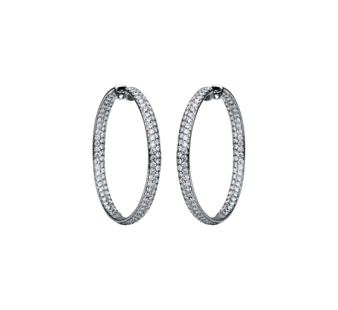Brogle Selection diamond hoop earrings