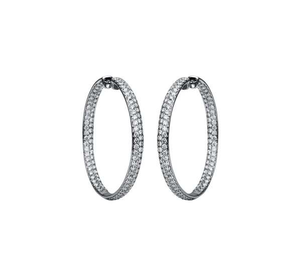 Brogle Selection diamond hoop earrings Brogle Selection diamond hoop earrings