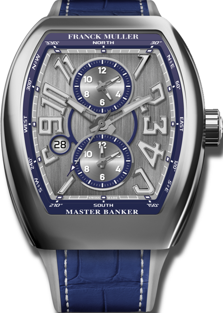 Franck Muller Vanguard Master Banker 3 Zeitzonen 53,7 x 44mm Franck Muller Vanguard Master Banker 3 Zeitzonen 53,7 x 44mm