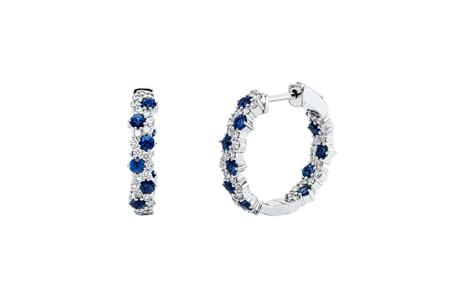 Brogle Classic sapphire hoop earrings Brogle Classic sapphire hoop earrings