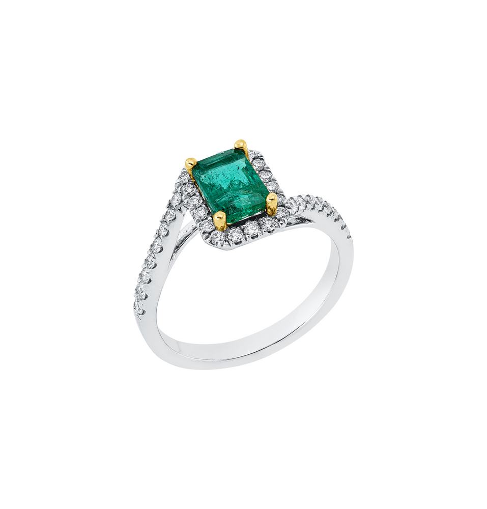 Brogle Classic Bicolor Smaragdring