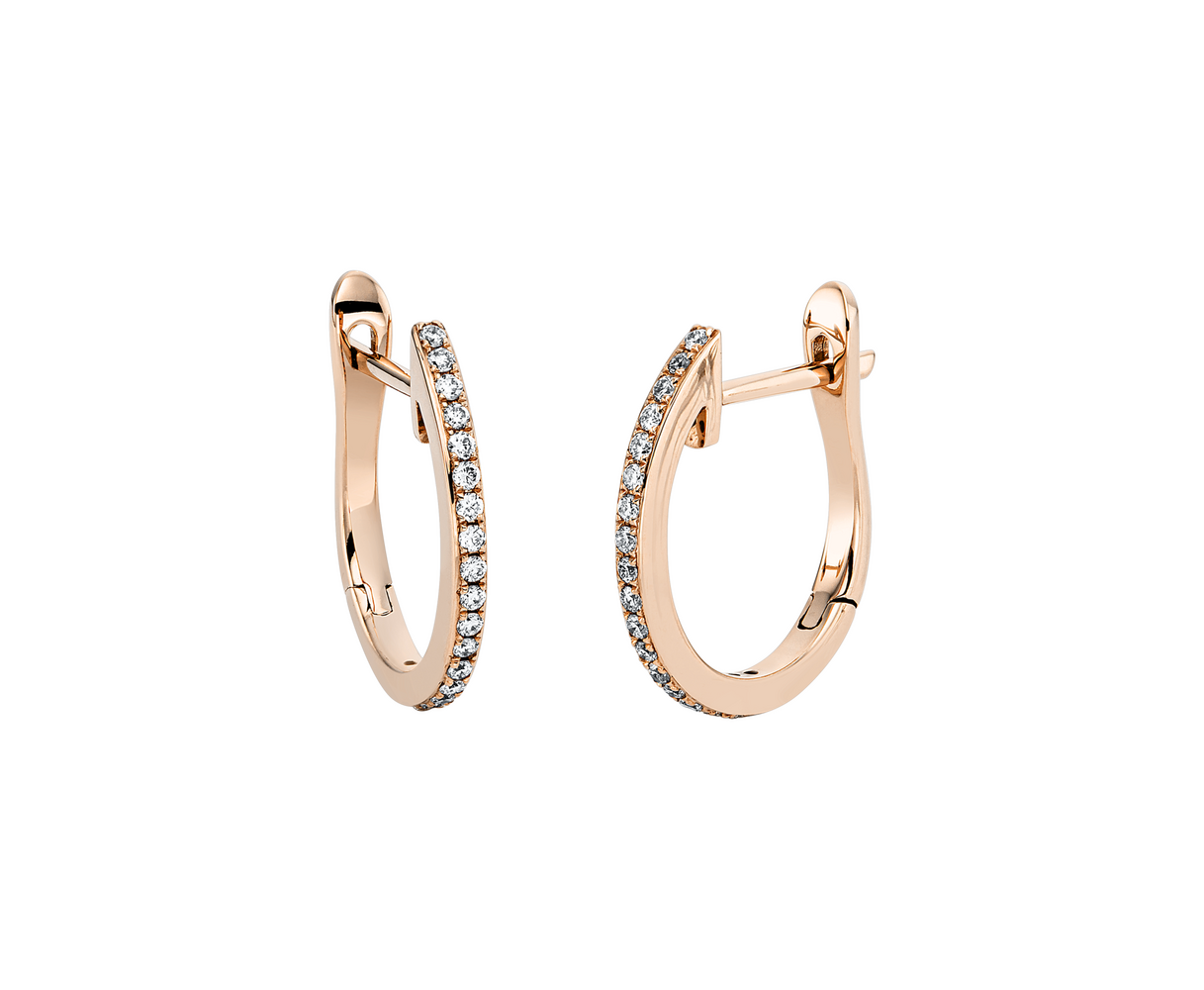 Brogle Classic diamond hoop earrings