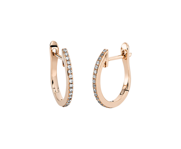 Brogle Classic diamond hoop earrings