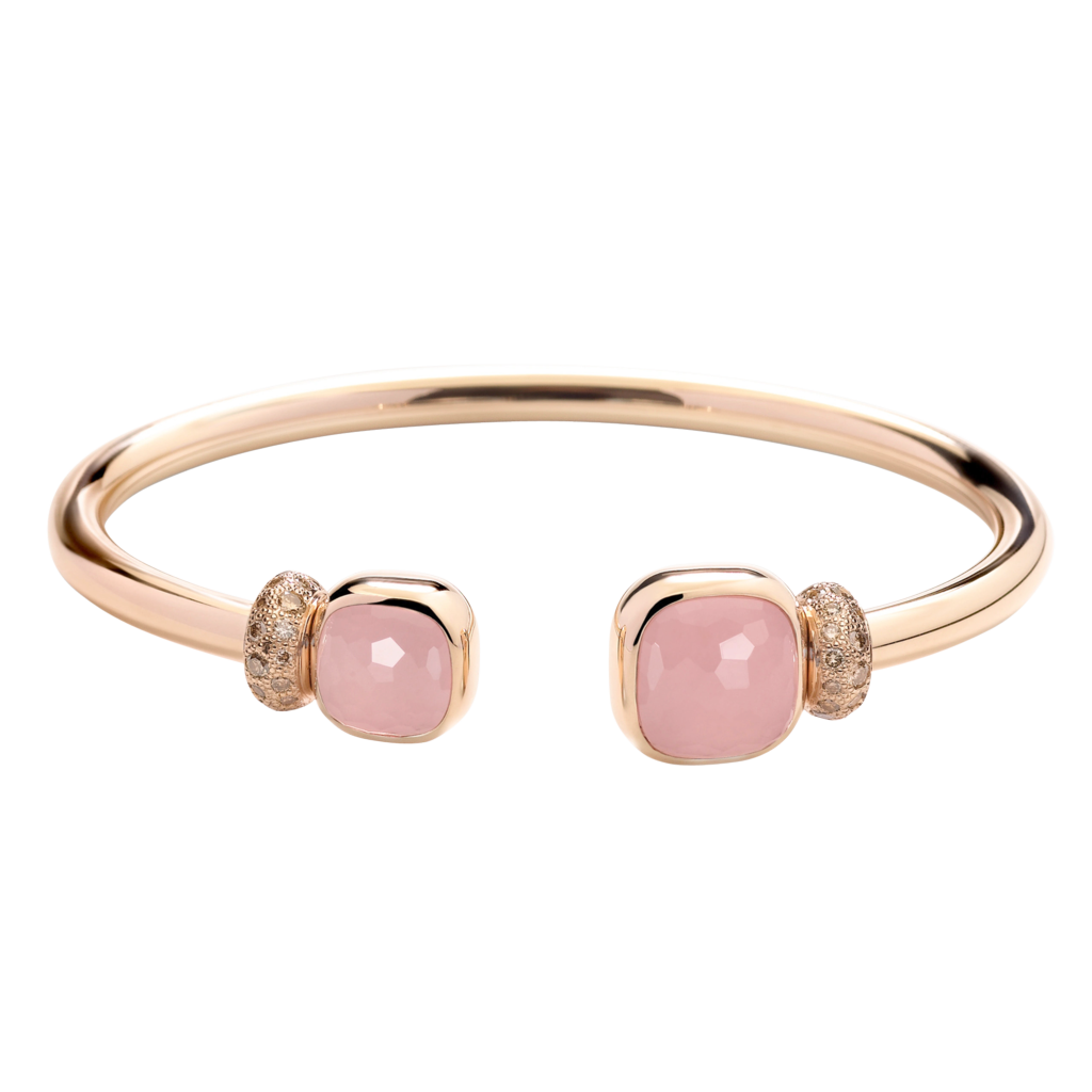 Pomellato Nudo Classic & Petit mit Rosenquarz und Chalcedon Armspange Pomellato Nudo Classic & Petit mit Rosenquarz und Chalcedon Armspange