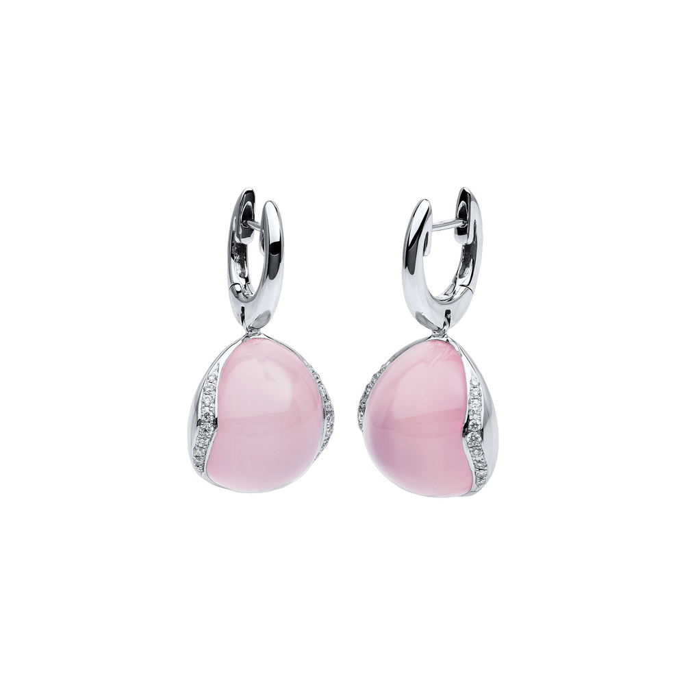 Brogle Classic Rose Quartz Earrings Brogle Classic Rose Quartz Earrings