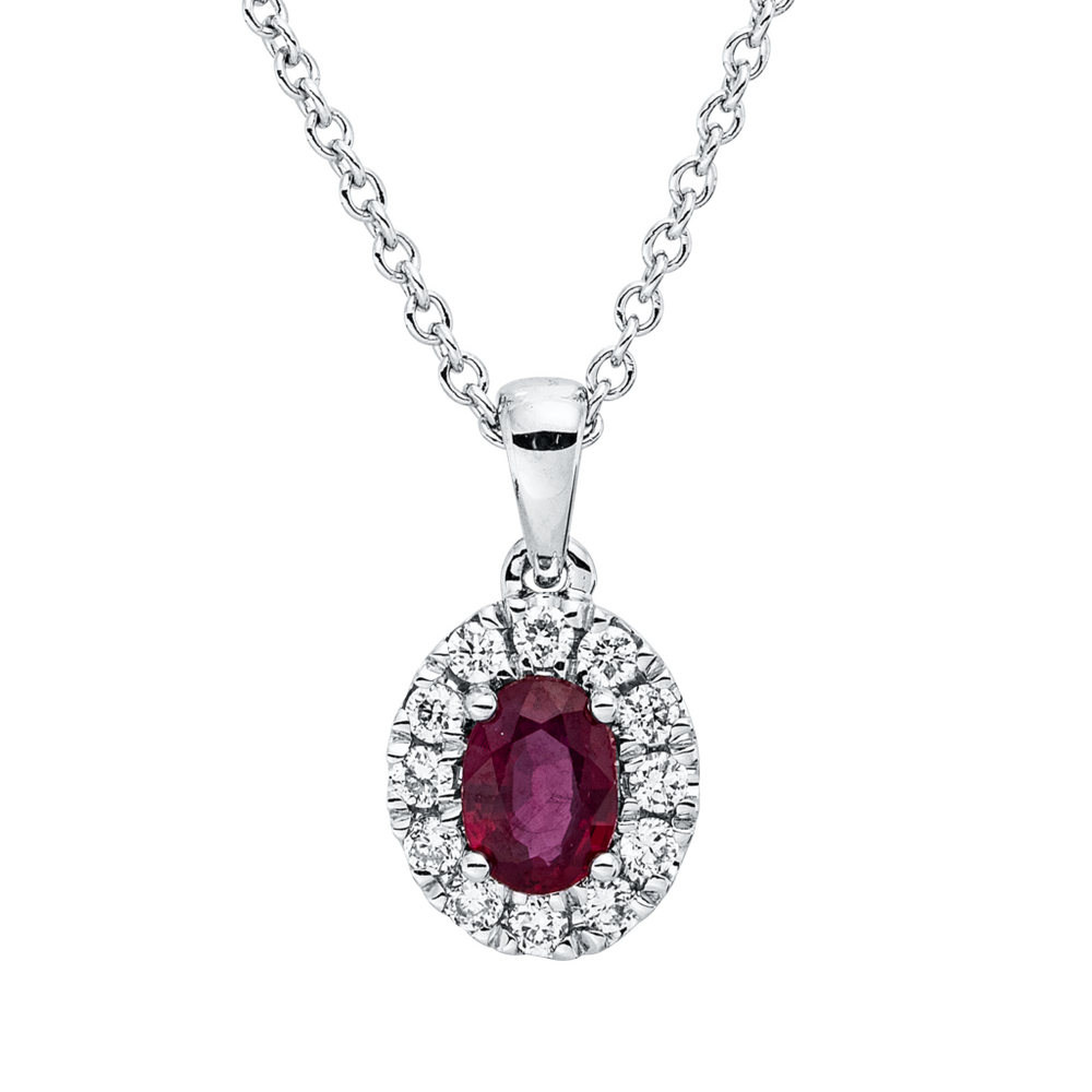 Brogle Classic Kette mit Rubinanhänger