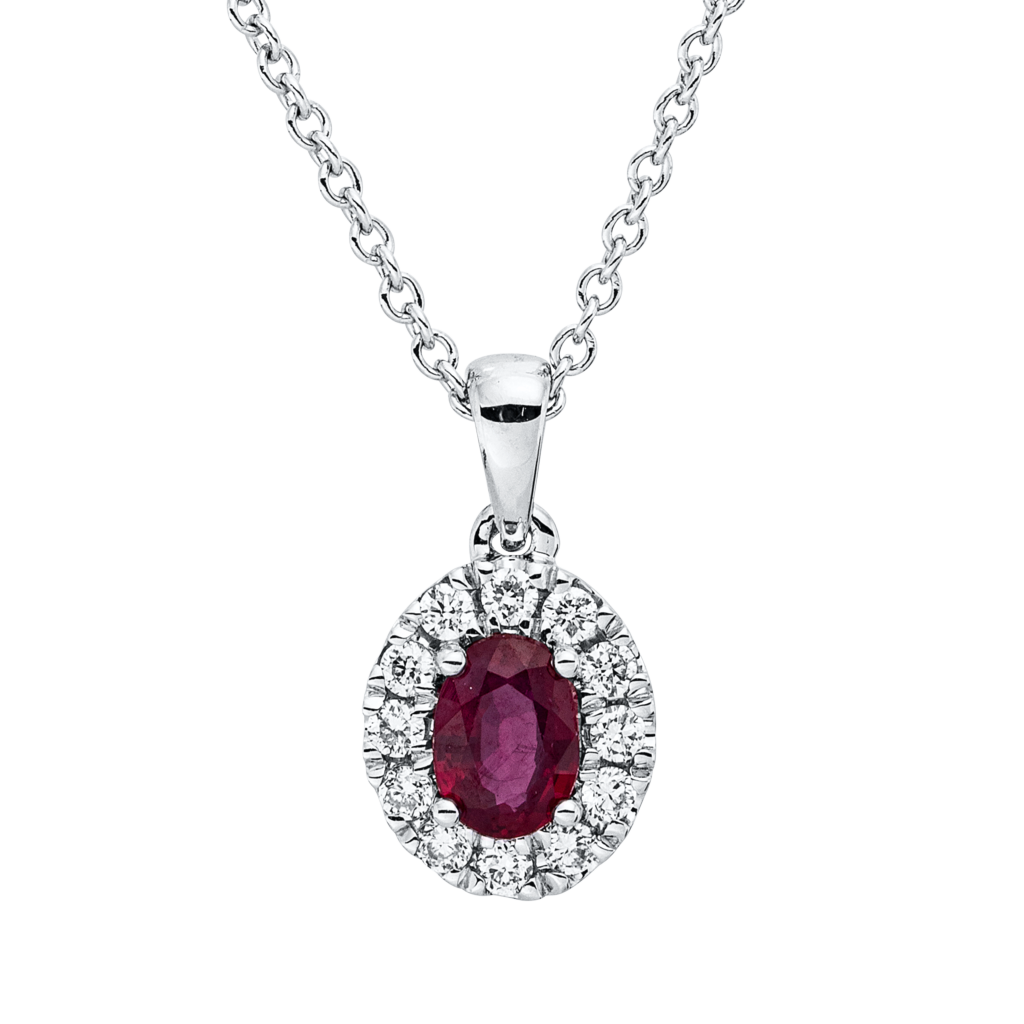 Brogle Classic Kette mit Rubinanhänger Brogle Classic Kette mit Rubinanhänger