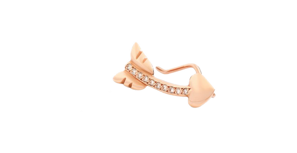 Dodo arrow stud earring, unique piece