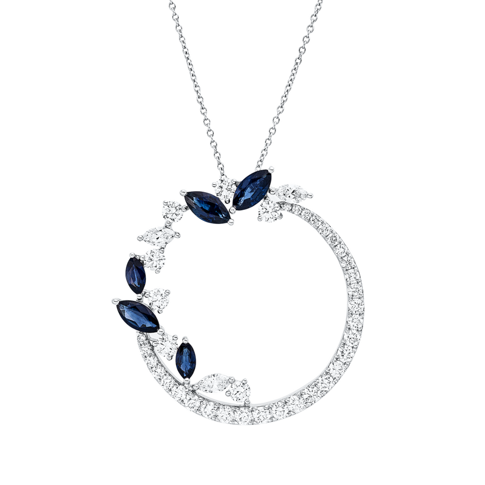 Brogle Selection Kette mit Saphiranhänger