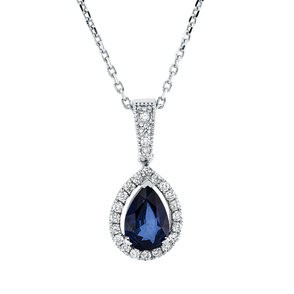 Brogle Classic necklace with sapphire pendant Brogle Classic necklace with sapphire pendant