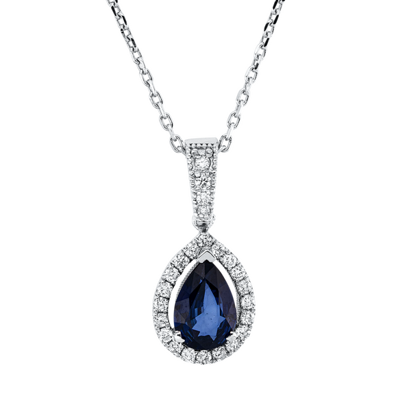 Brogle Classic necklace with sapphire pendant Brogle Classic necklace with sapphire pendant