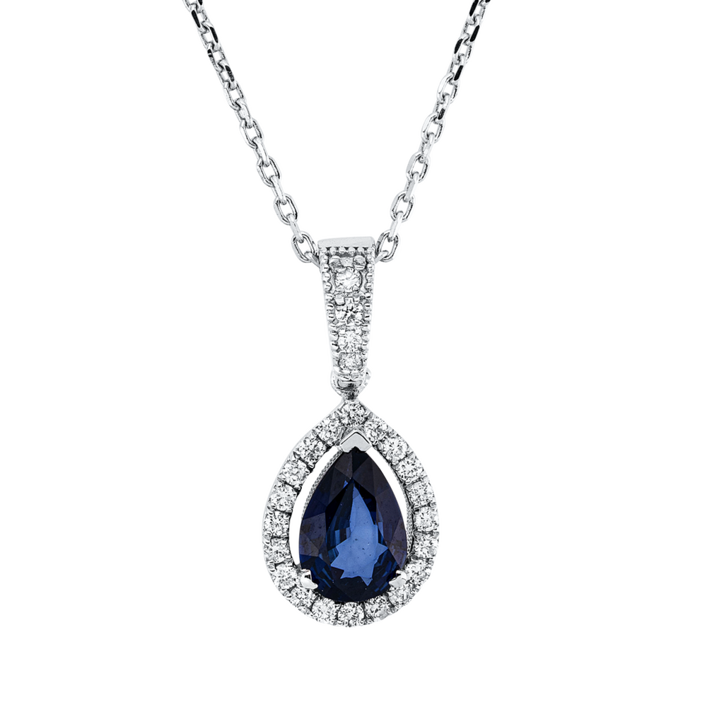 Brogle Classic necklace with sapphire pendant Brogle Classic necklace with sapphire pendant