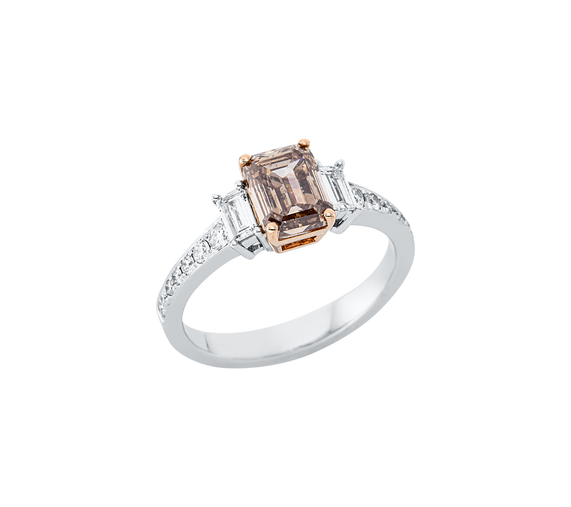 Brogle bicolor solitaire ring Brogle bicolor solitaire ring