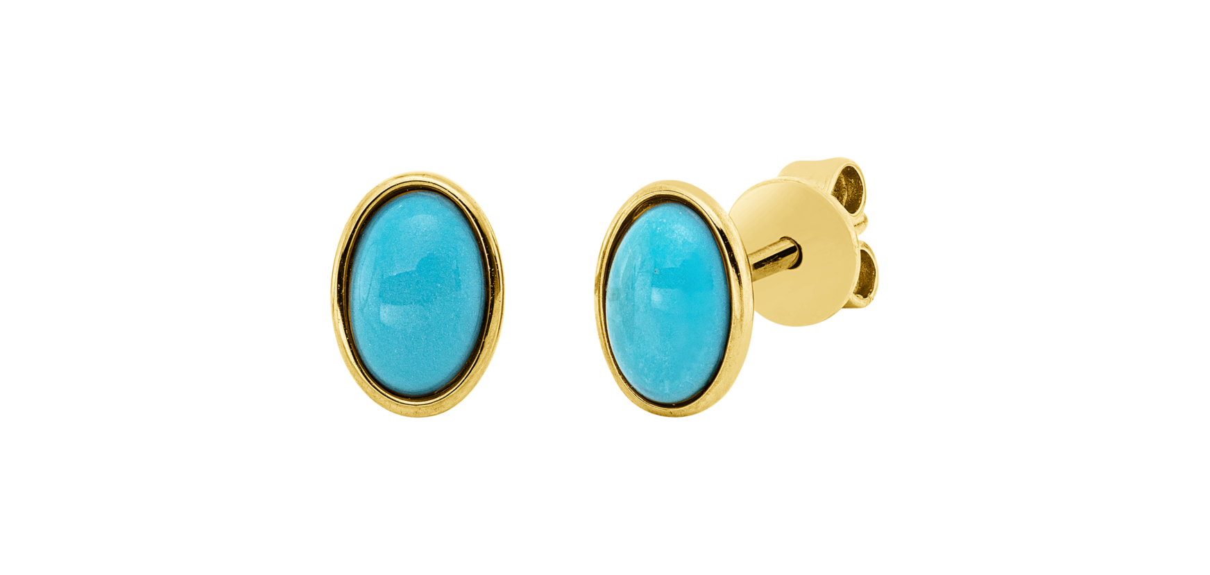 Brogle Classic turquoise ear studs