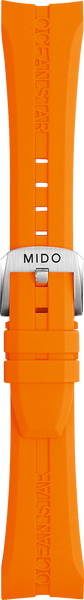Mido orangefarbenes Kautschuk-Armband