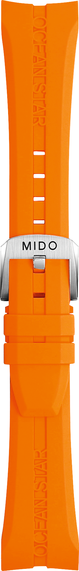 Mido orangefarbenes Kautschuk-Armband 22mm Mido orangefarbenes Kautschuk-Armband 22mm