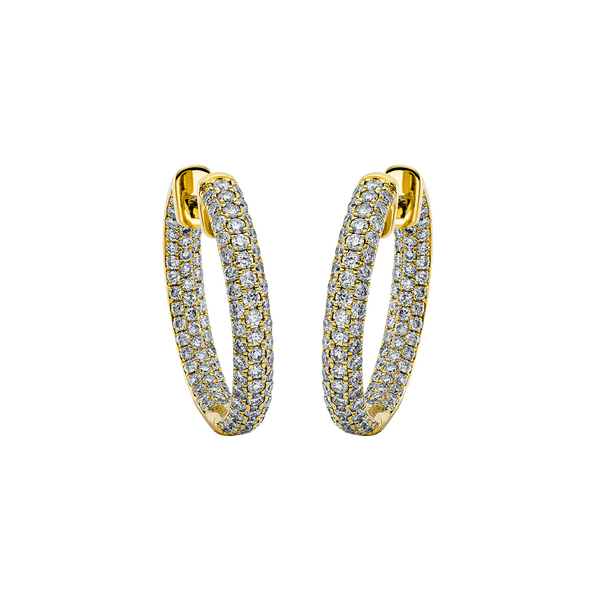 Brogle Classic diamond hoop earrings Brogle Classic diamond hoop earrings